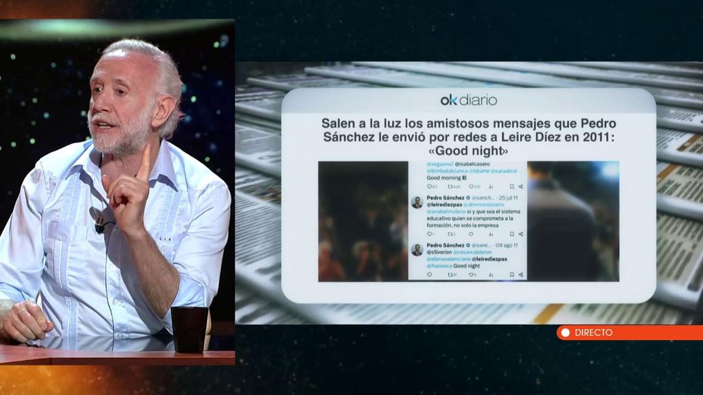 Los llamativos mensajes que Pedro Sánchez envió por redes a Leire Díez en 2011: "Good night"