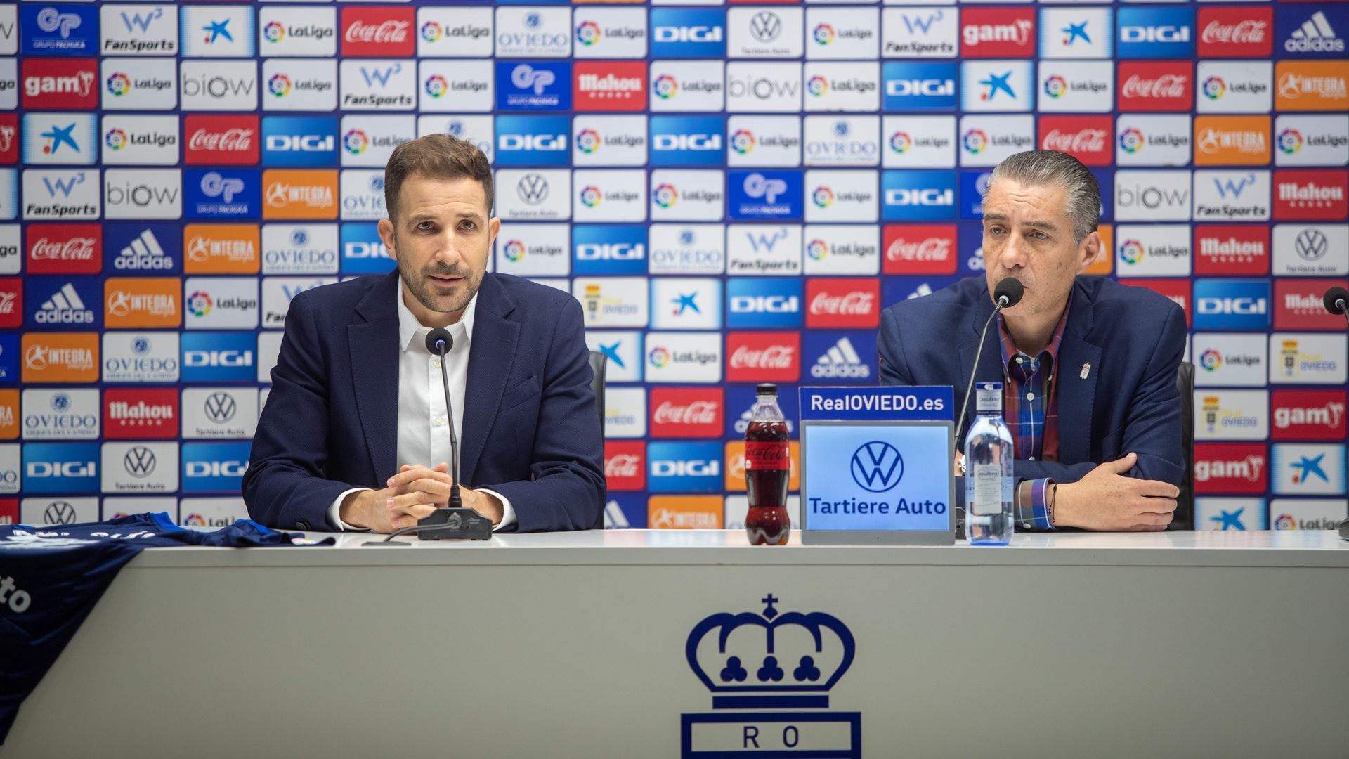 Agustín Lleida y Martín Peláez en sala de prensa Agustín Lleida y Martín Peláez en sala de prensa