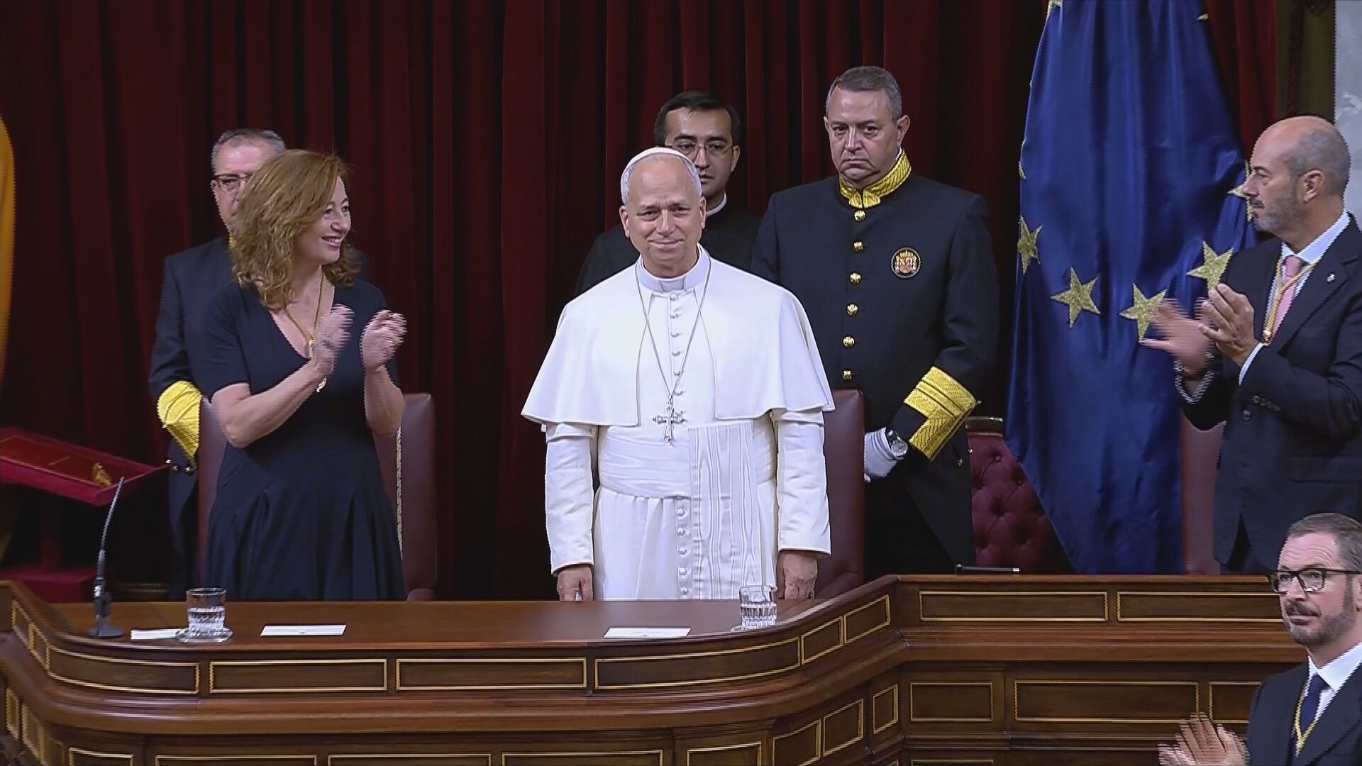 El papa León XIV, en el Congreso de los Diputados