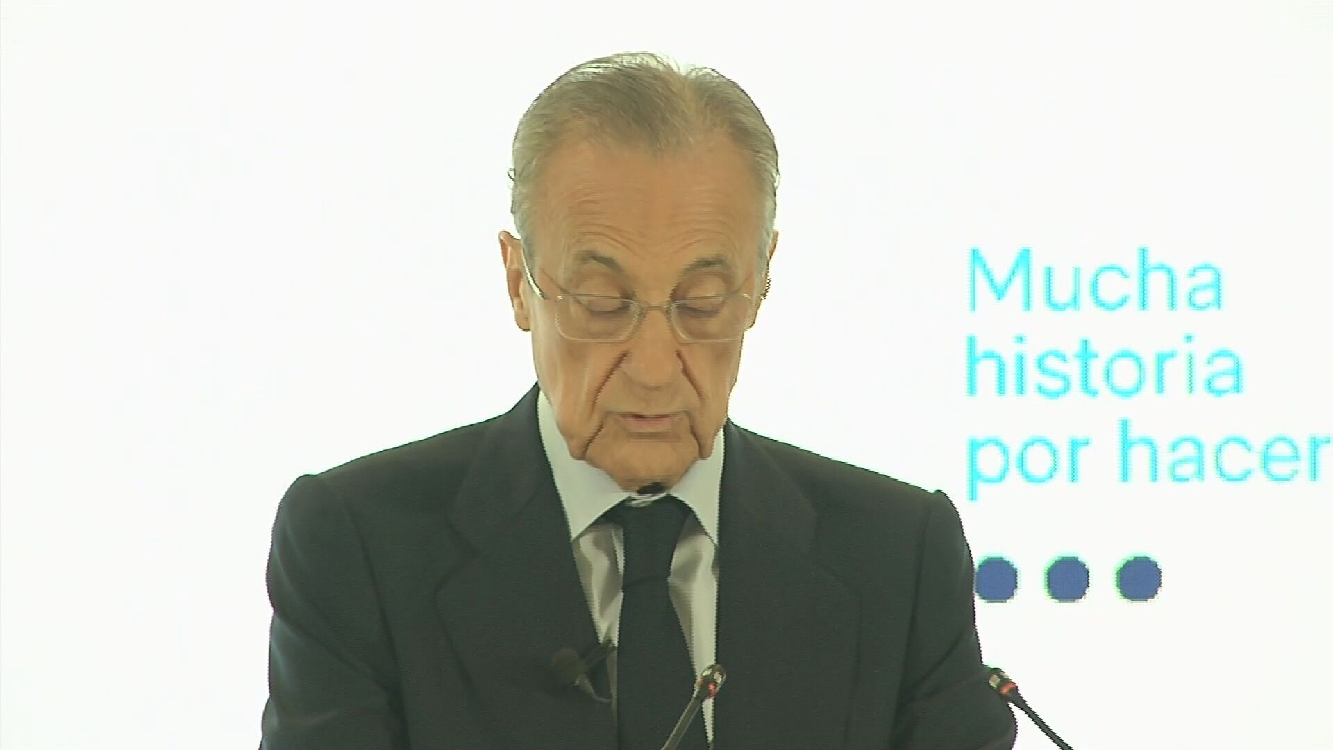 Florentino Pérez pronuncia su discurso tras ser reelegido