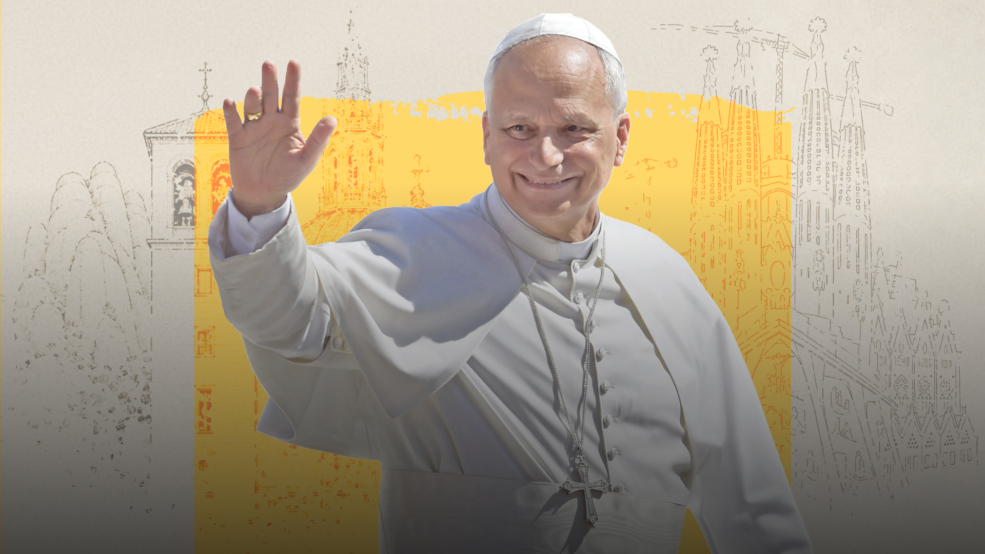 Fotomontaje del papa León XIV
