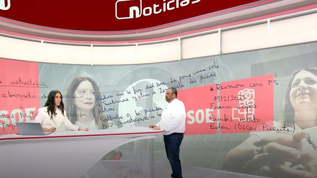 La frase que no deja duda de que P.S es Pedro Sánchez en la libreta de Leire Díez