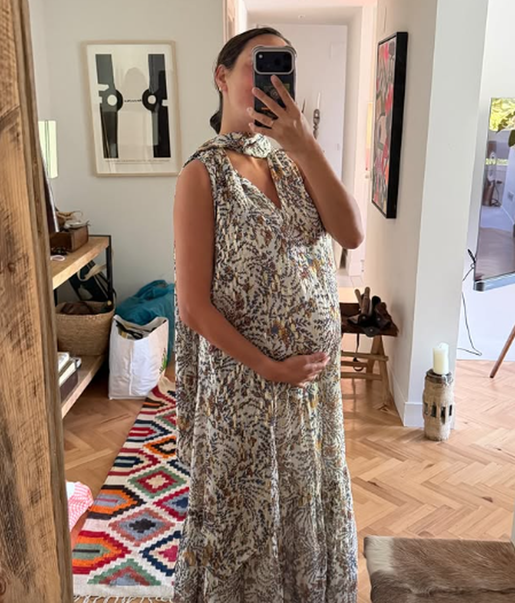 Lucía, en el embarazo de su sobrina