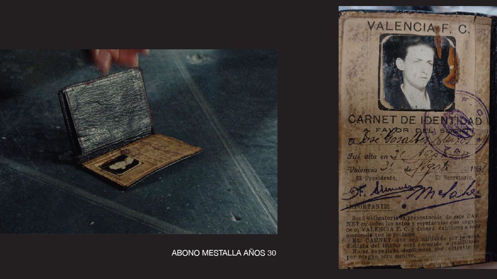 Carnet de socio de los años 30