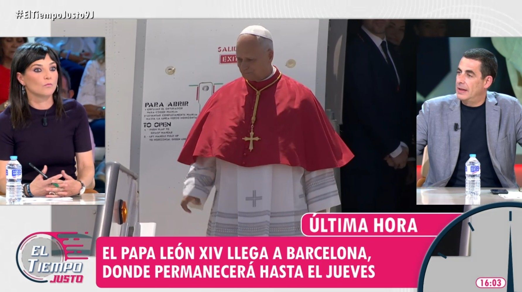 Choque de opiniones en el plató de 'El tiempo justo' ante el