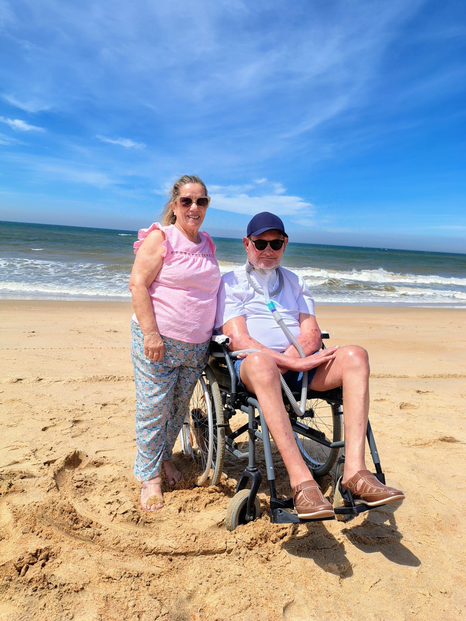 Francisco y su mujer en la Playa
