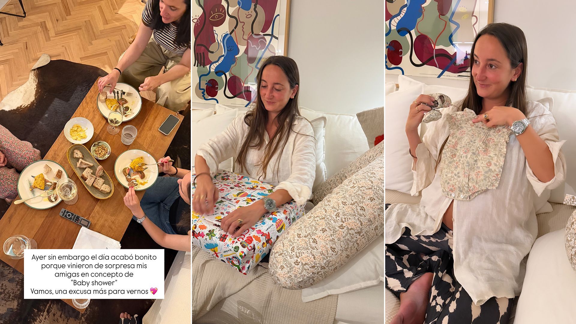 La baby shower improvisada de Lucía Pombo