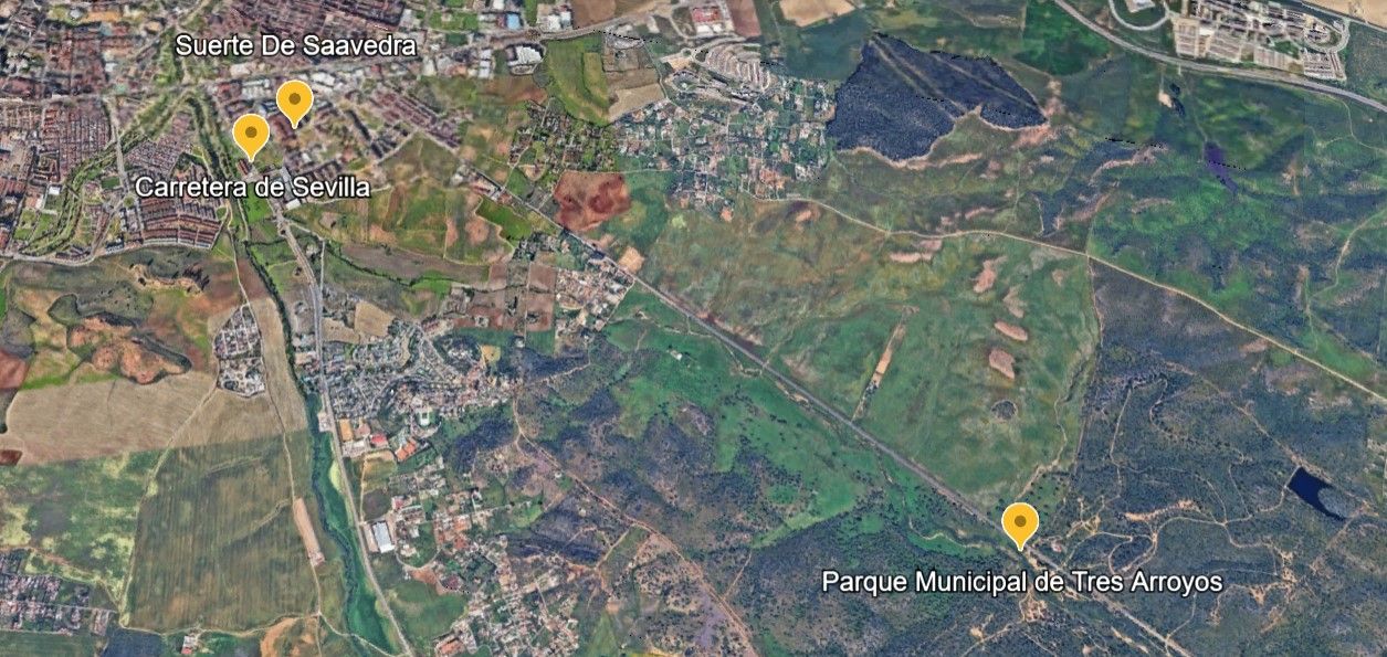 Las zonas donde se han realizado batidas para intentar localizar a David Salazar