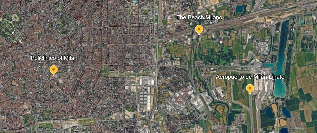 Lugares clave de la agresión sexual sufrida por la joven española en Milán