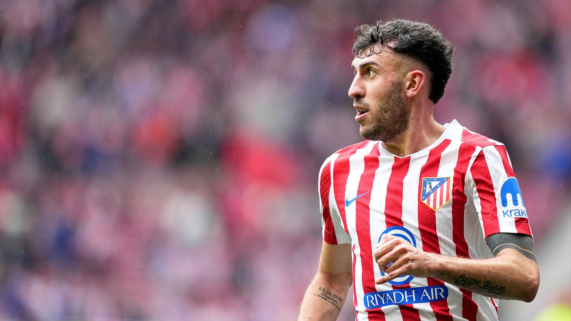 Matteo Ruggeri, en un partido del Atlético de Madrid Matteo Ruggeri, en un partido del Atlético de Madrid