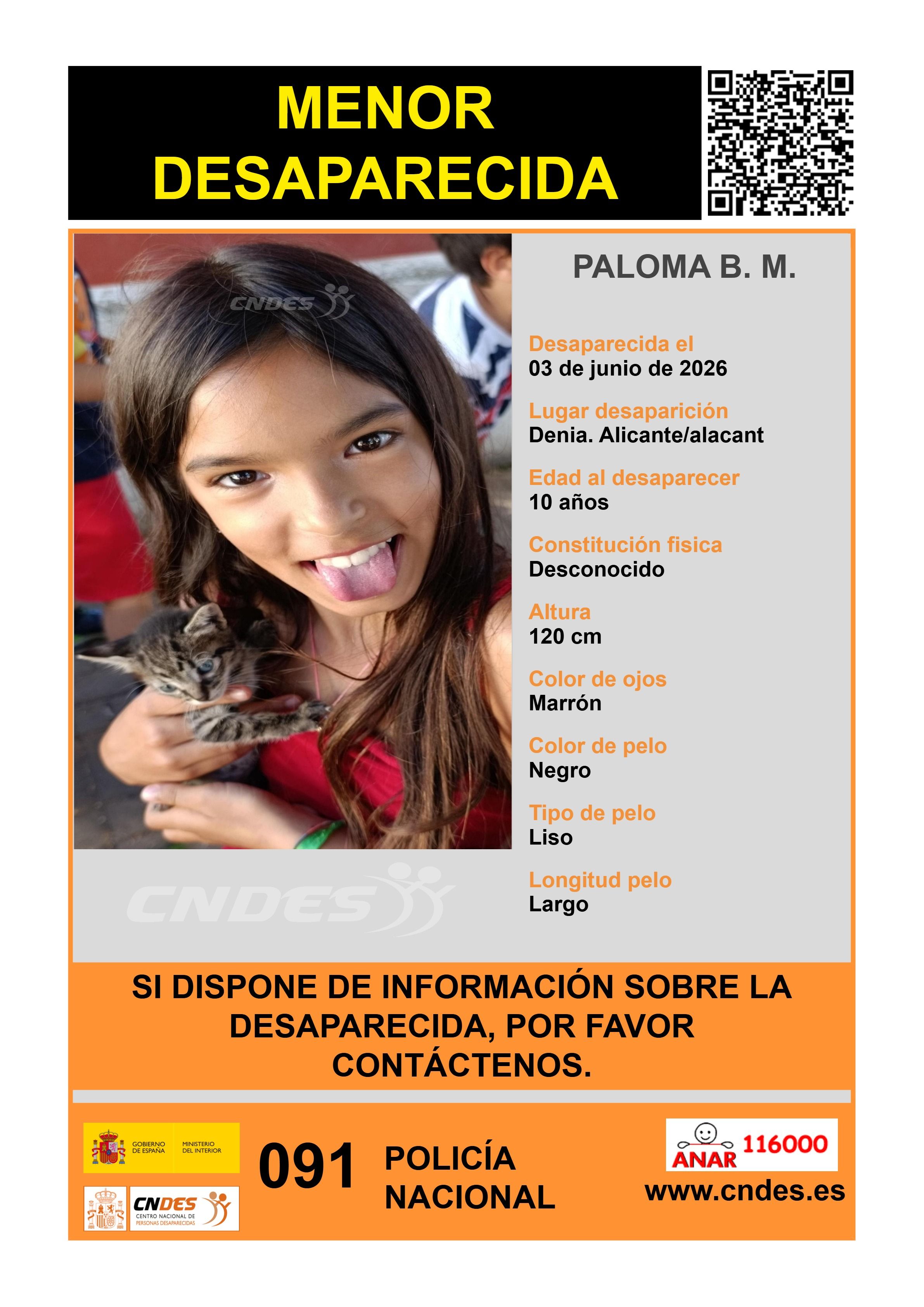 Paloma B.M. tiene 10 años