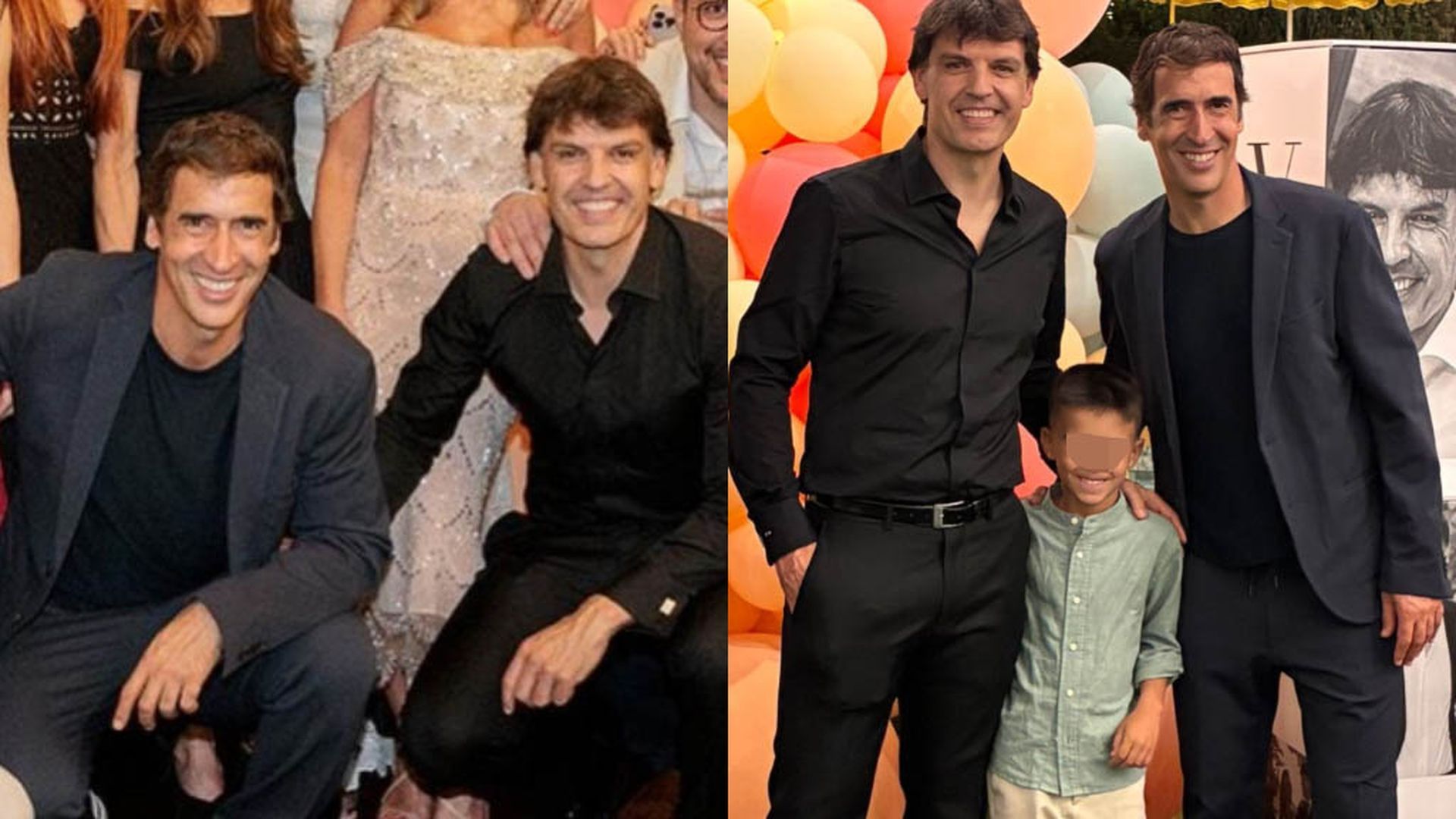 Raúl González y Fernando Morientes, juntos en el cumpleaños de Victoria López