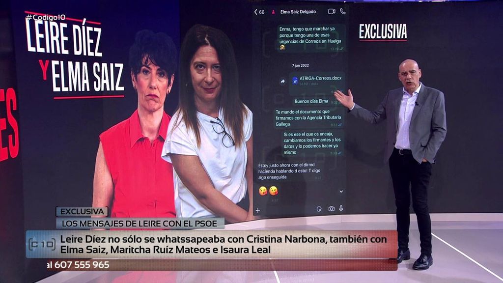 Exclusiva | Elma Saiz o Maritcha Ruiz Mateos, entre los otros altos cargos del PSOE con los que hablaba Leire Díez: las pruebas que lo demuestran