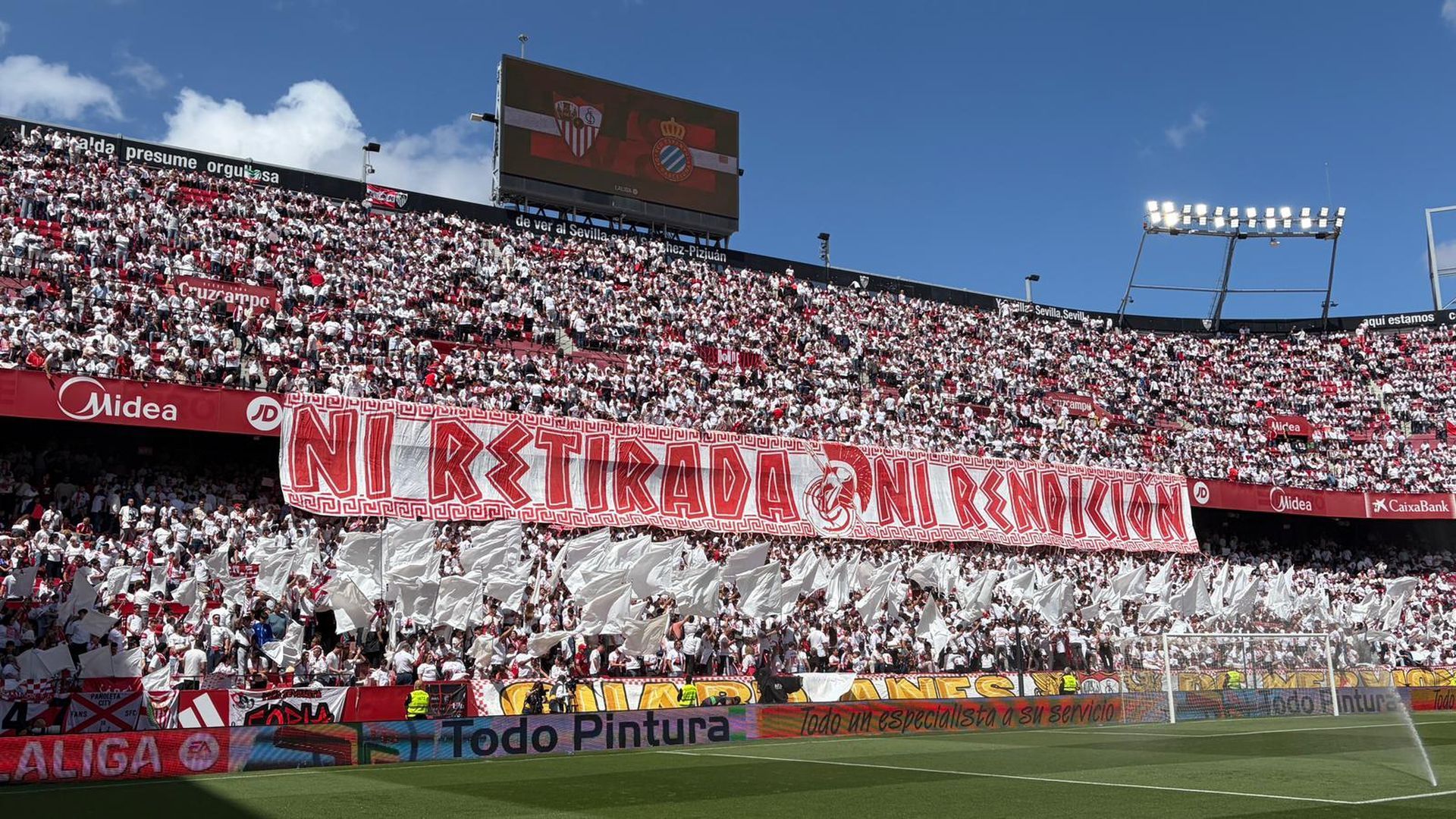 Ambiente en el Sánchez-Pizjuán antes del Sevilla - Espanyol