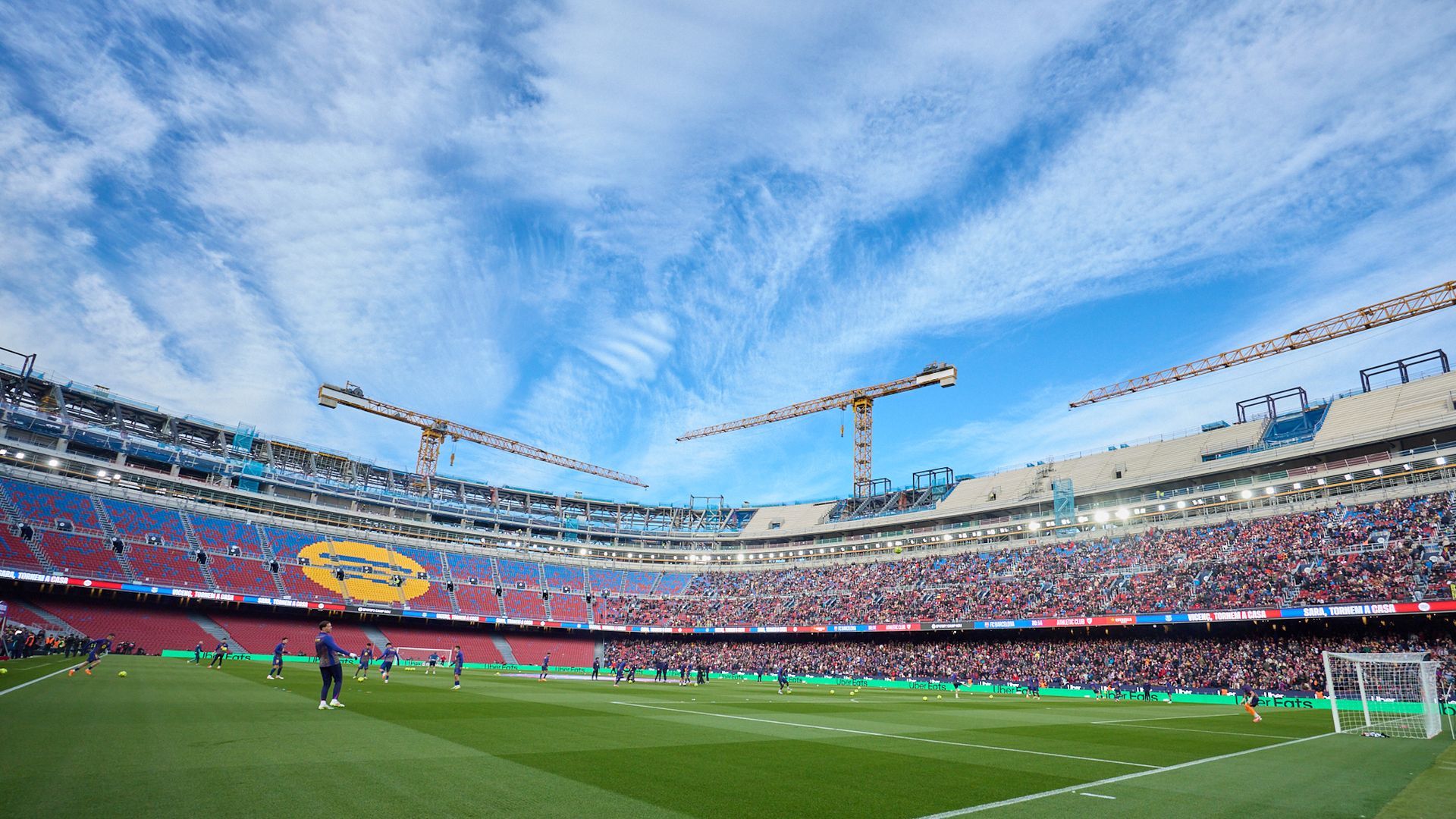 Camp Nou, en la previa de un partido del FC Barcelona