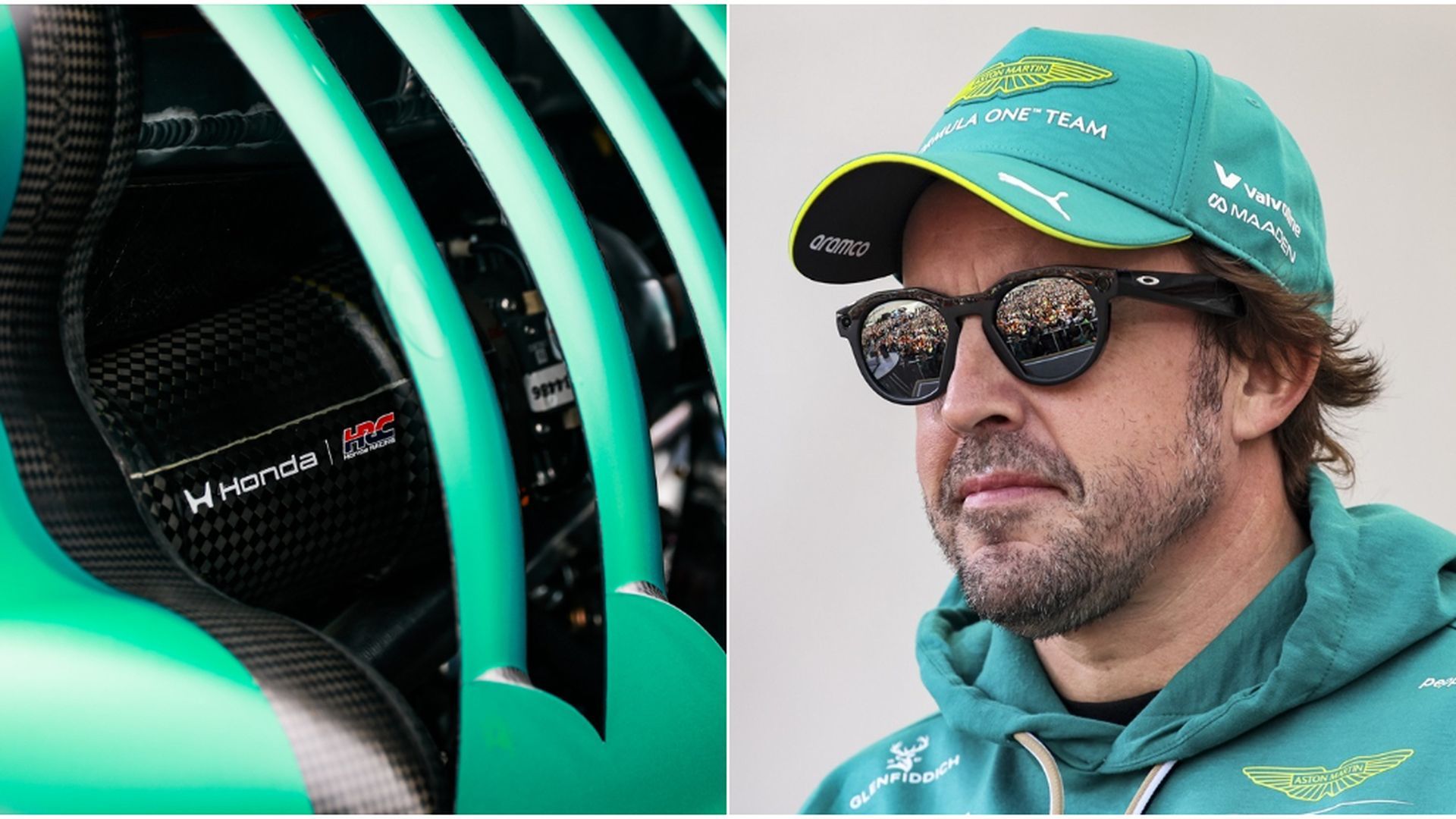 El motor Honda del AMR26 y Fernando Alonso El motor Honda del AMR26 y Fernando Alonso