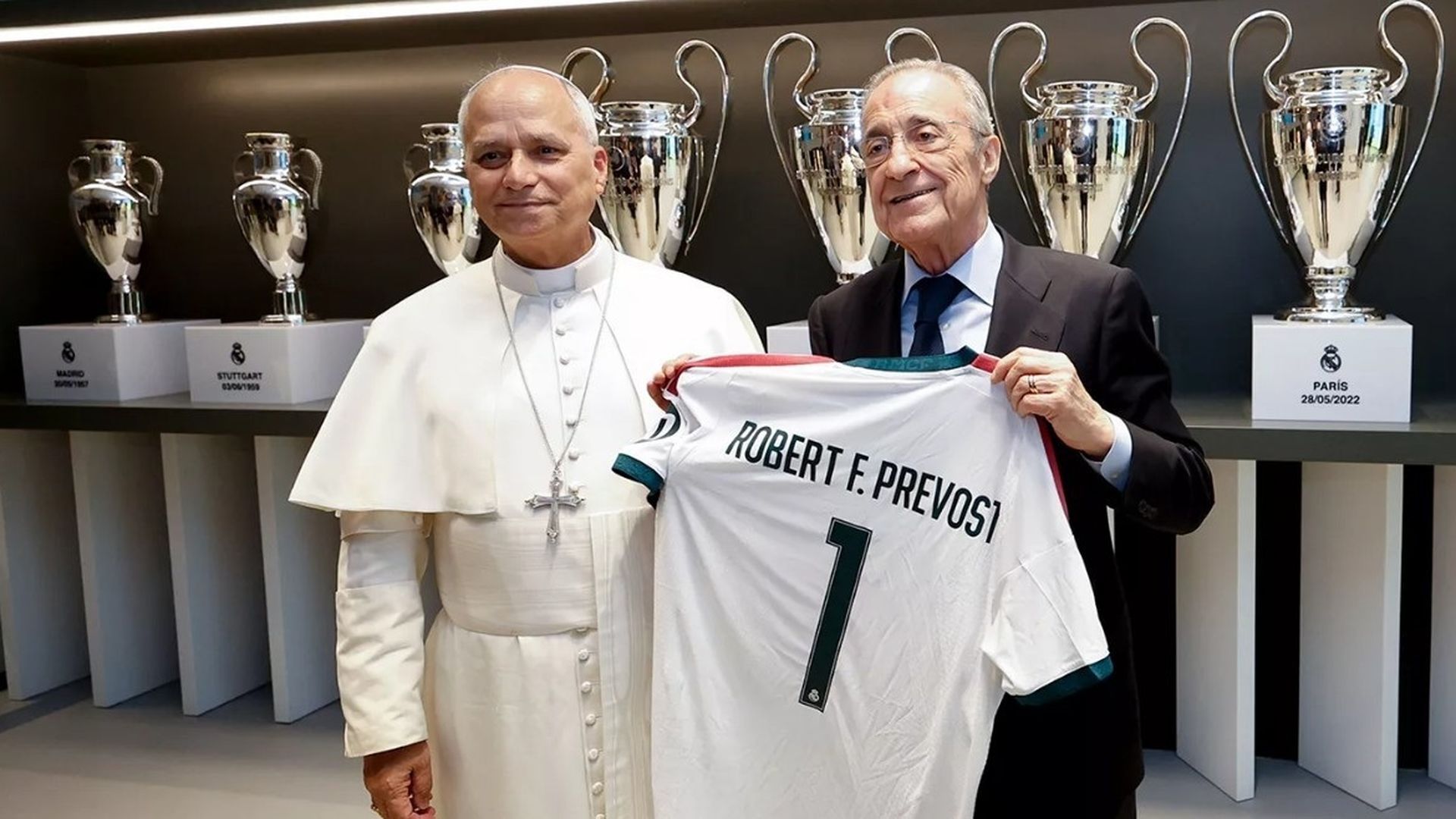 El papa León XIV y Florentino Pérez