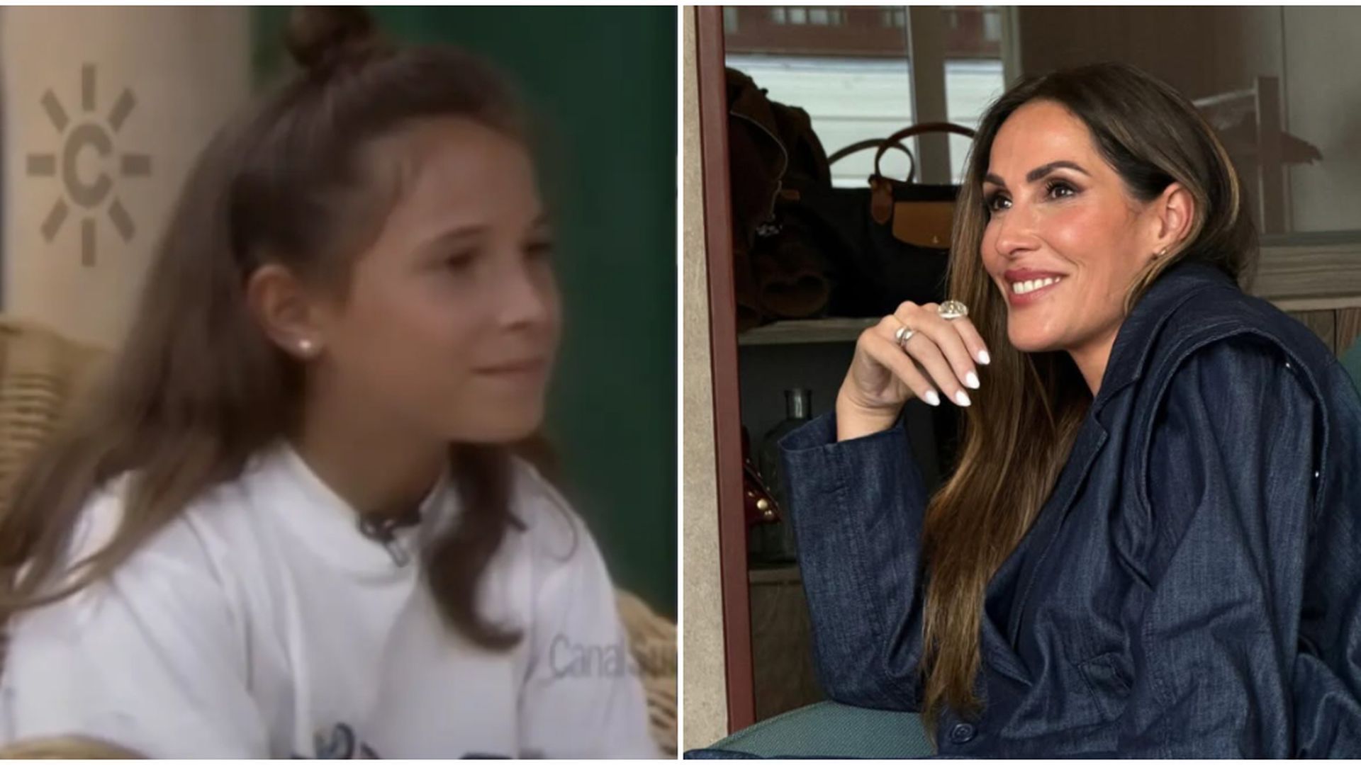 Malú, de pequeña, en su primera aparición en televisión, y ahora Malú, de pequeña, en su primera aparición en televisión, y ahora