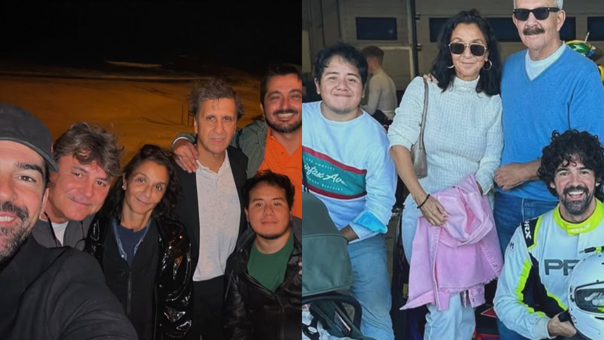 MIguel Ángel Muñoz, junto a su hermano Gabi y otros miembros de su familia