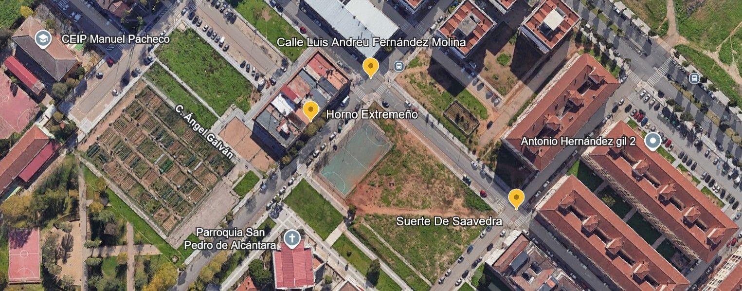 Zona en la que desapareció David Salazar, el vecino de Badajoz hallado sin vida este 10 de junio