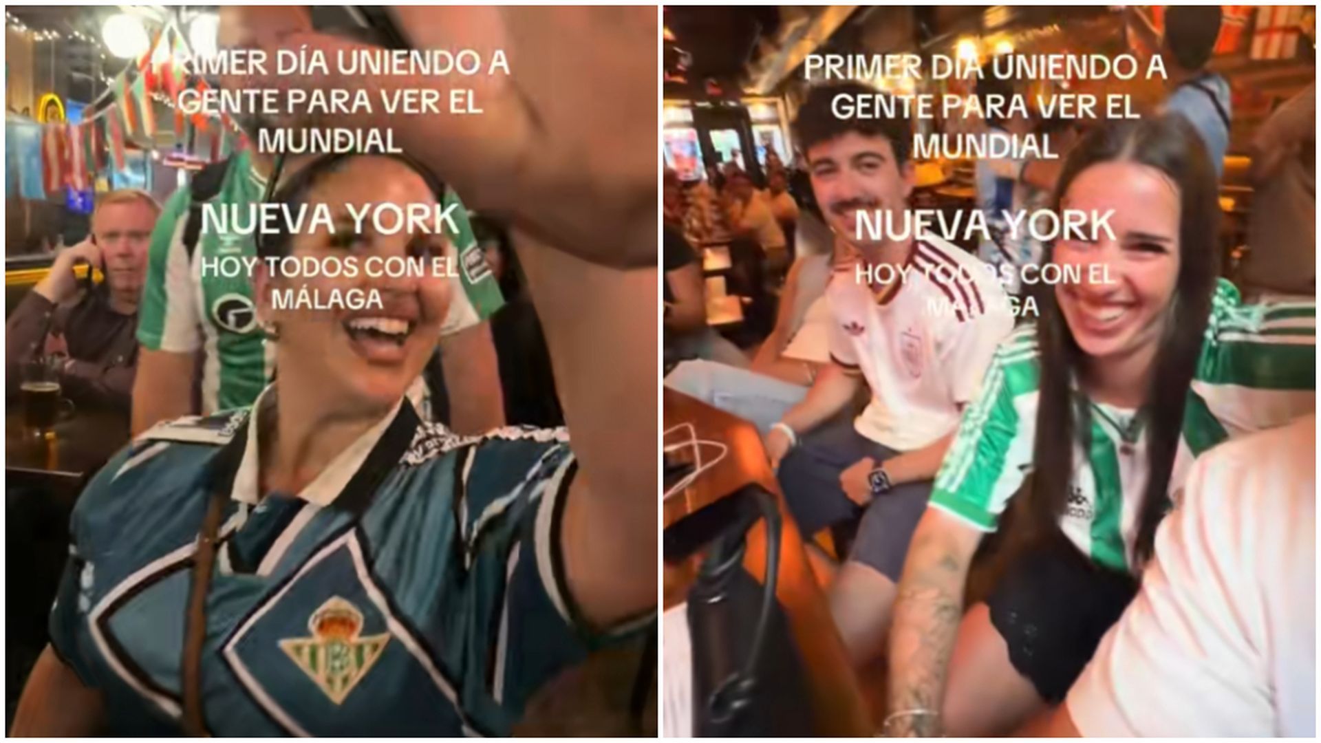 Aficionados del Real Betis apoyan al Málaga desde Nueva York