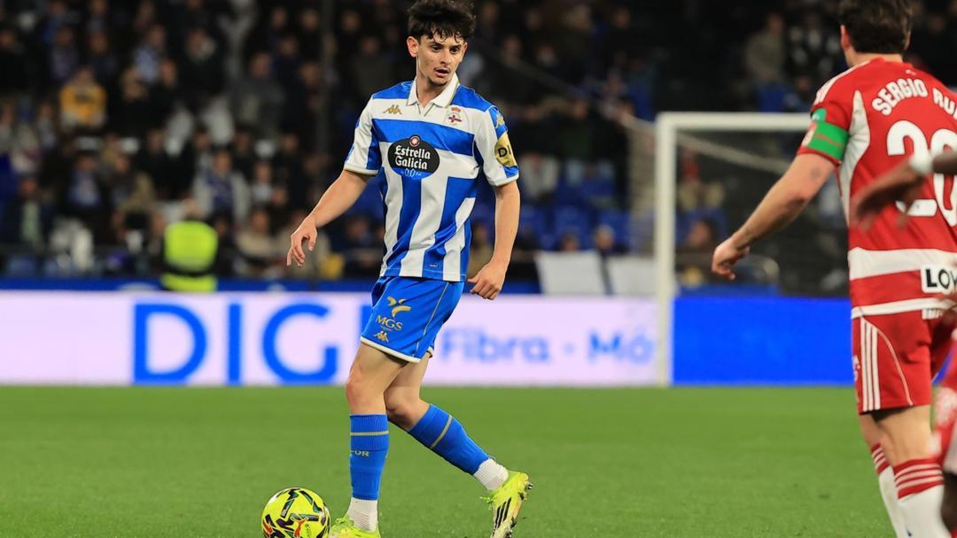 Charlie Patiño, en un partido del Dépor