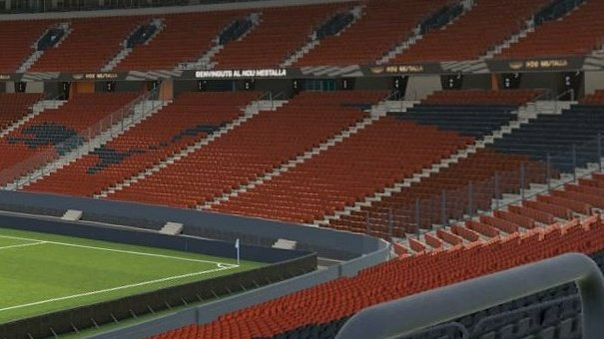 La grada animacion delimitada por vallas