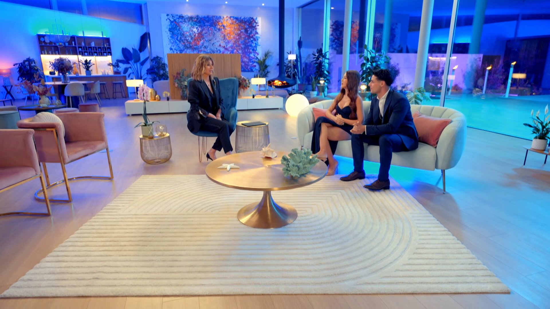 Mar y Christian junto a Sandra Barneda en el reencuentro