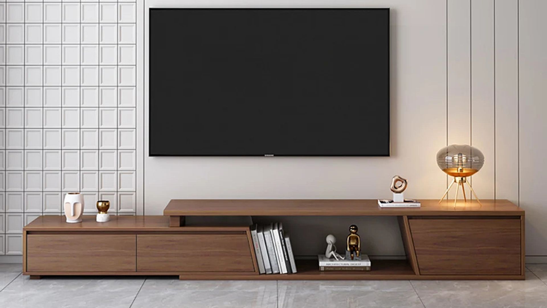 Mesa TV Extensible Nogal