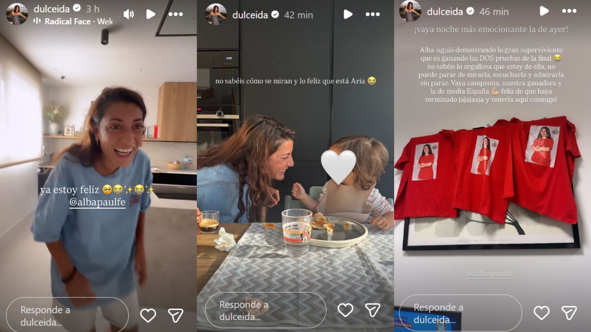 Alba Paul se reencuentra con su hija