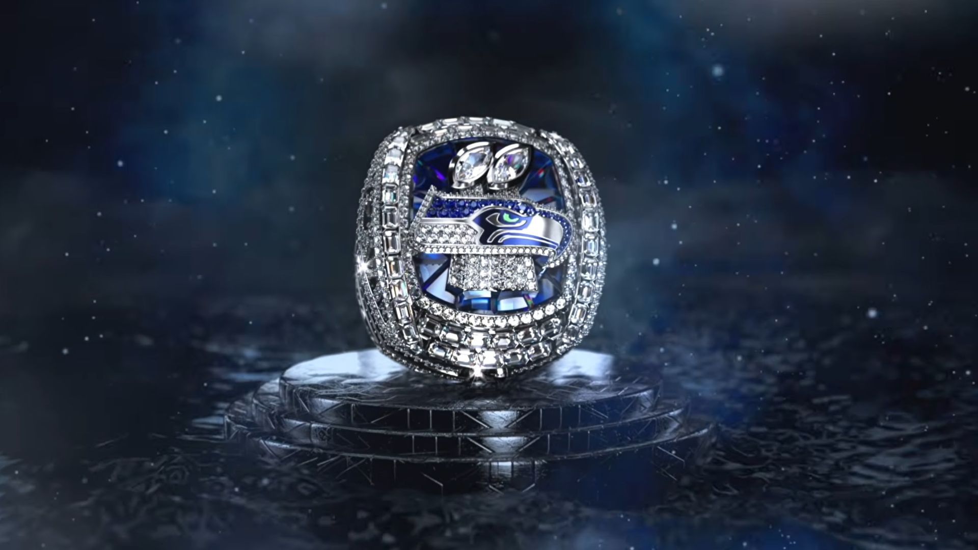 El anillo de los Seattle Seahawks de campeón de la NFL 2026 El anillo de los Seattle Seahawks de campeón de la NFL 2026
