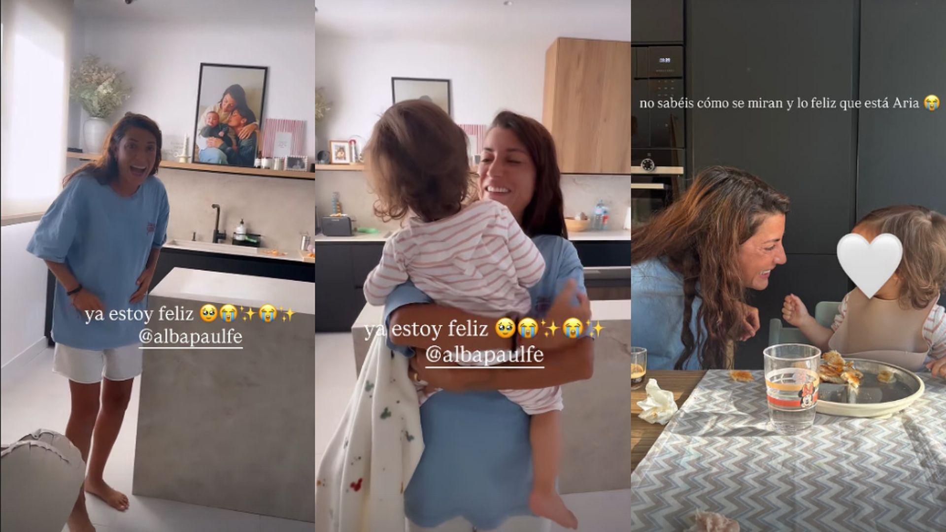 El reencuentro de Alba Paul con su hija Aria