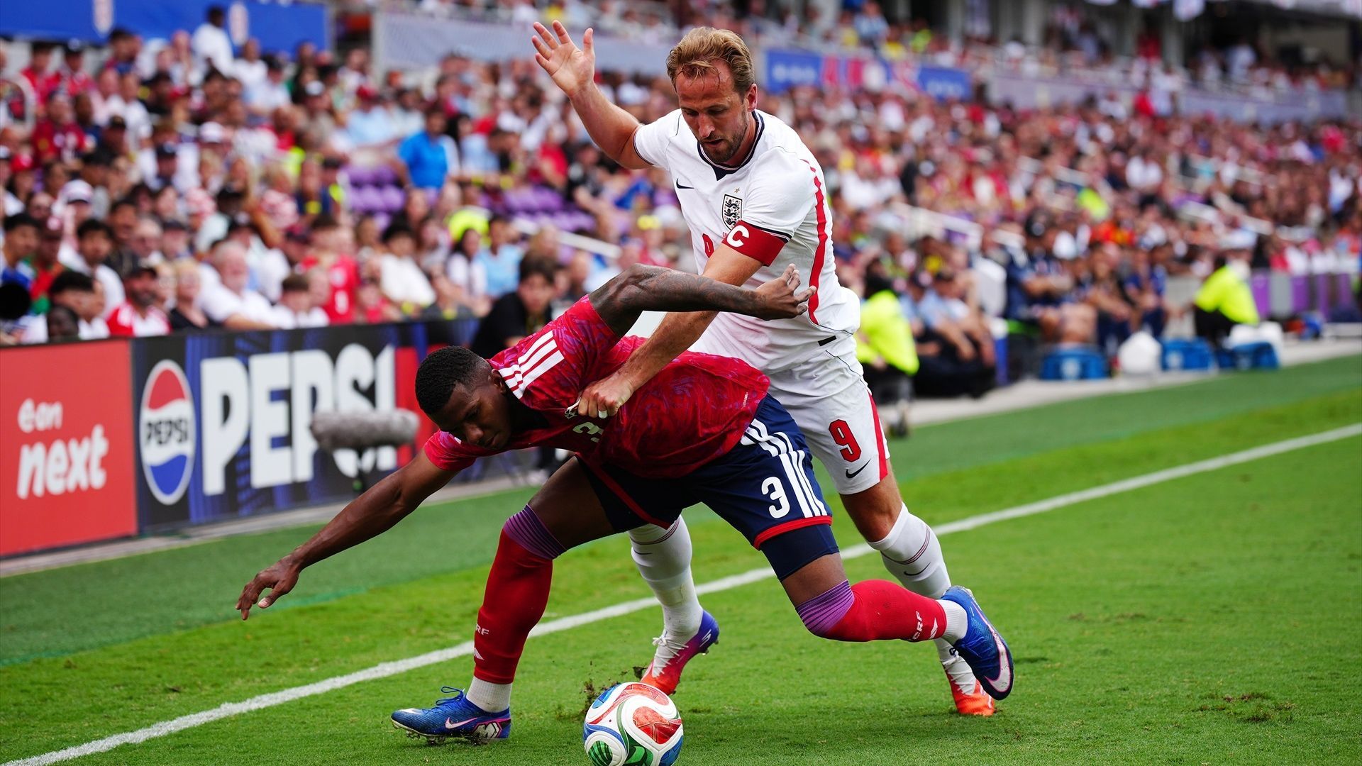Harry Kane durante un partido amistoso de Inglaterra
