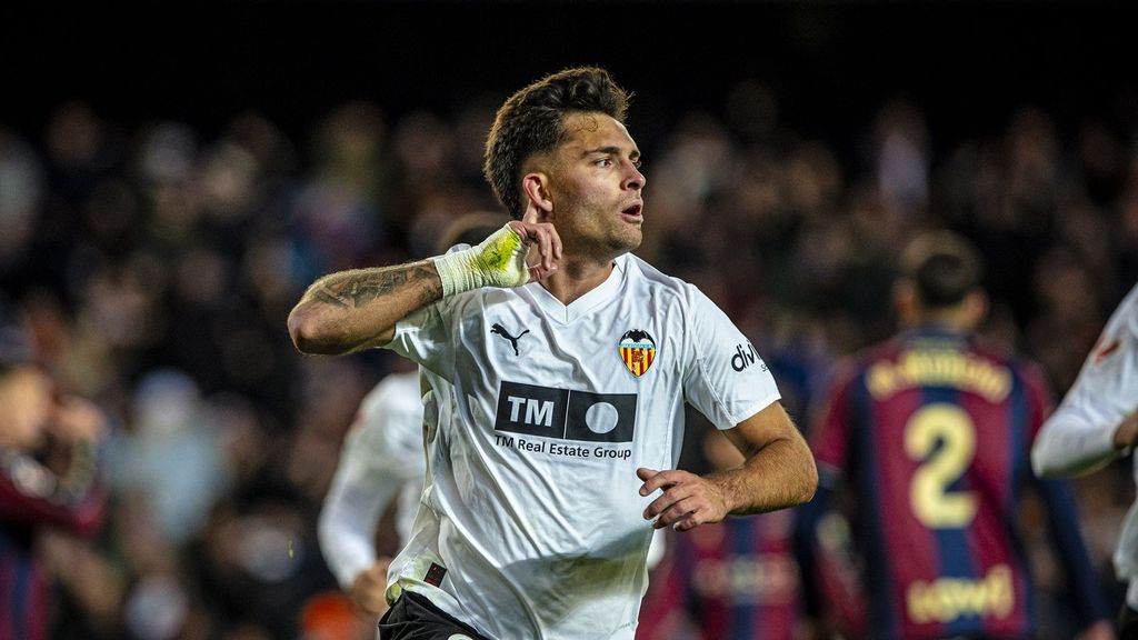 Hugo Duro tras marcar el mejor gol de la temporada del Valencia CF