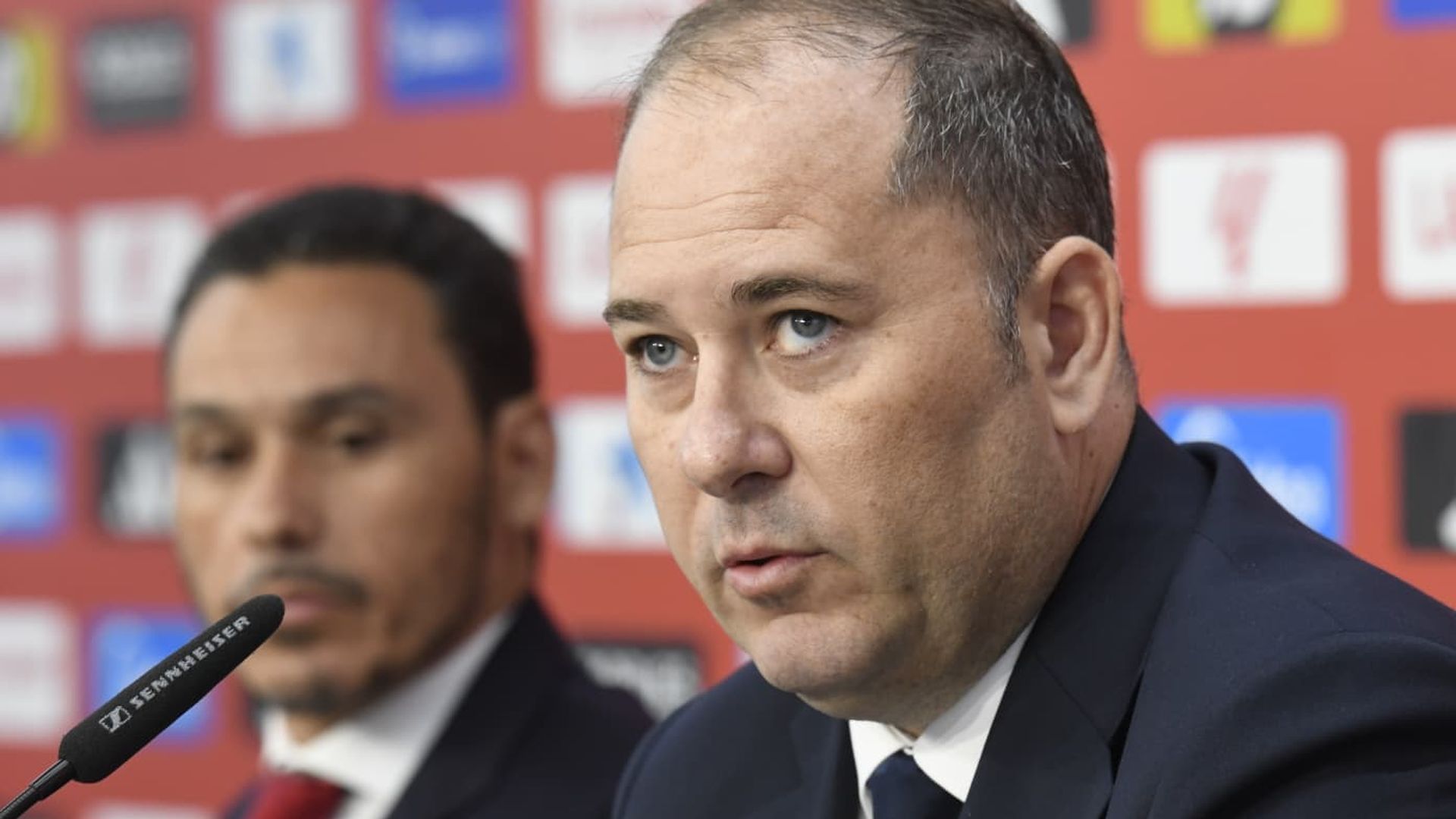 José Ignacio Navarro, en su presentación como director deportivo del Sevilla