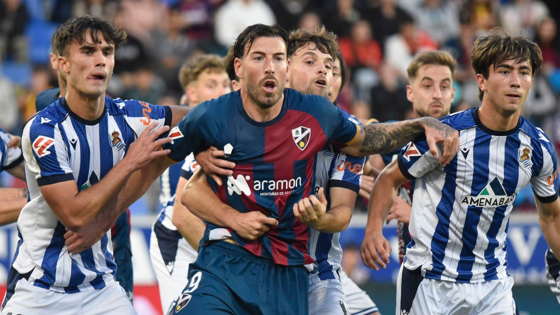 Lance de juego en el SD Huesca-Sanse Lance de juego en el SD Huesca-Sanse