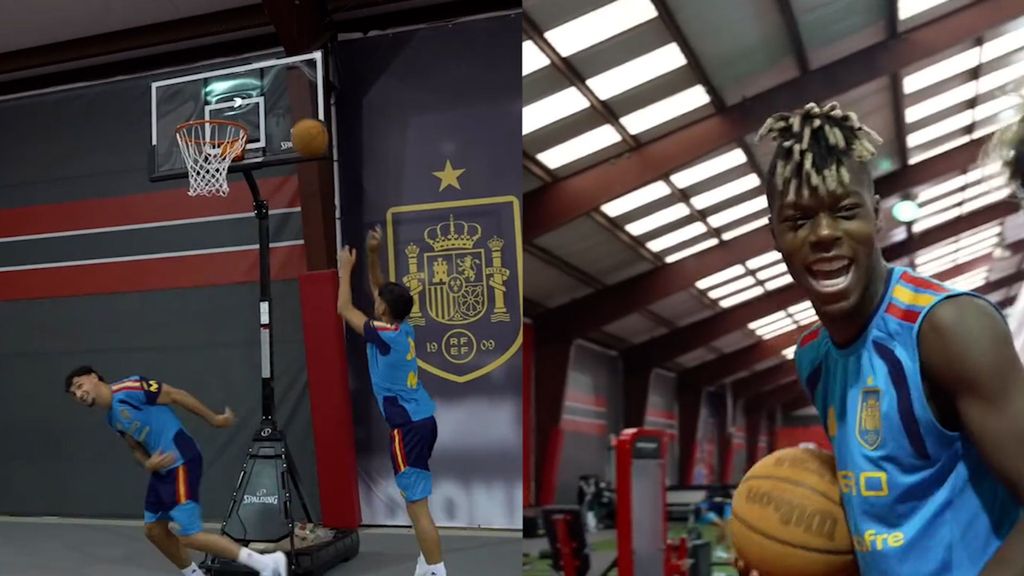 Los jugadores de la Selección se pasan al baloncesto y surgen infinidad de vaciles entre ellos