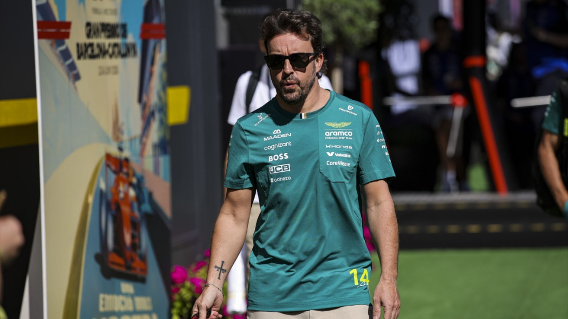 Fernando Alonso, en Montmeló Fernando Alonso, en Montmeló