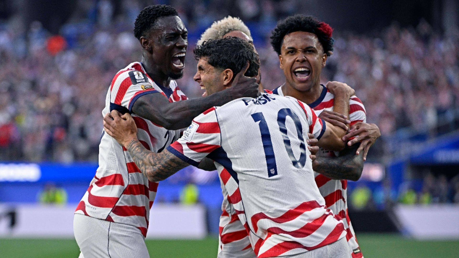 Los jugadores de EEUU celebrando un gol Los jugadores de EEUU celebrando un gol