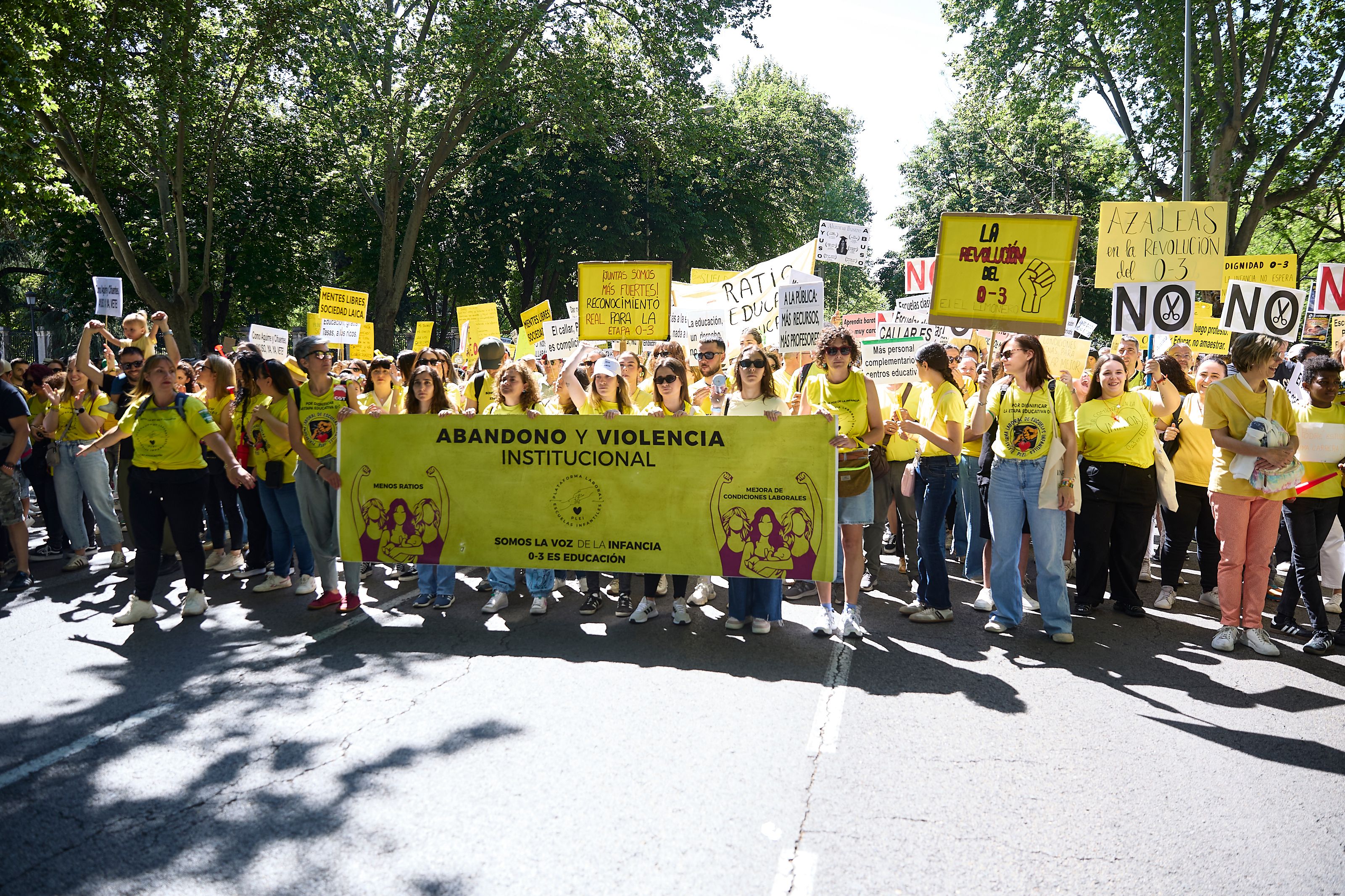 Anterior protesta en abril en las calles de Madrid
