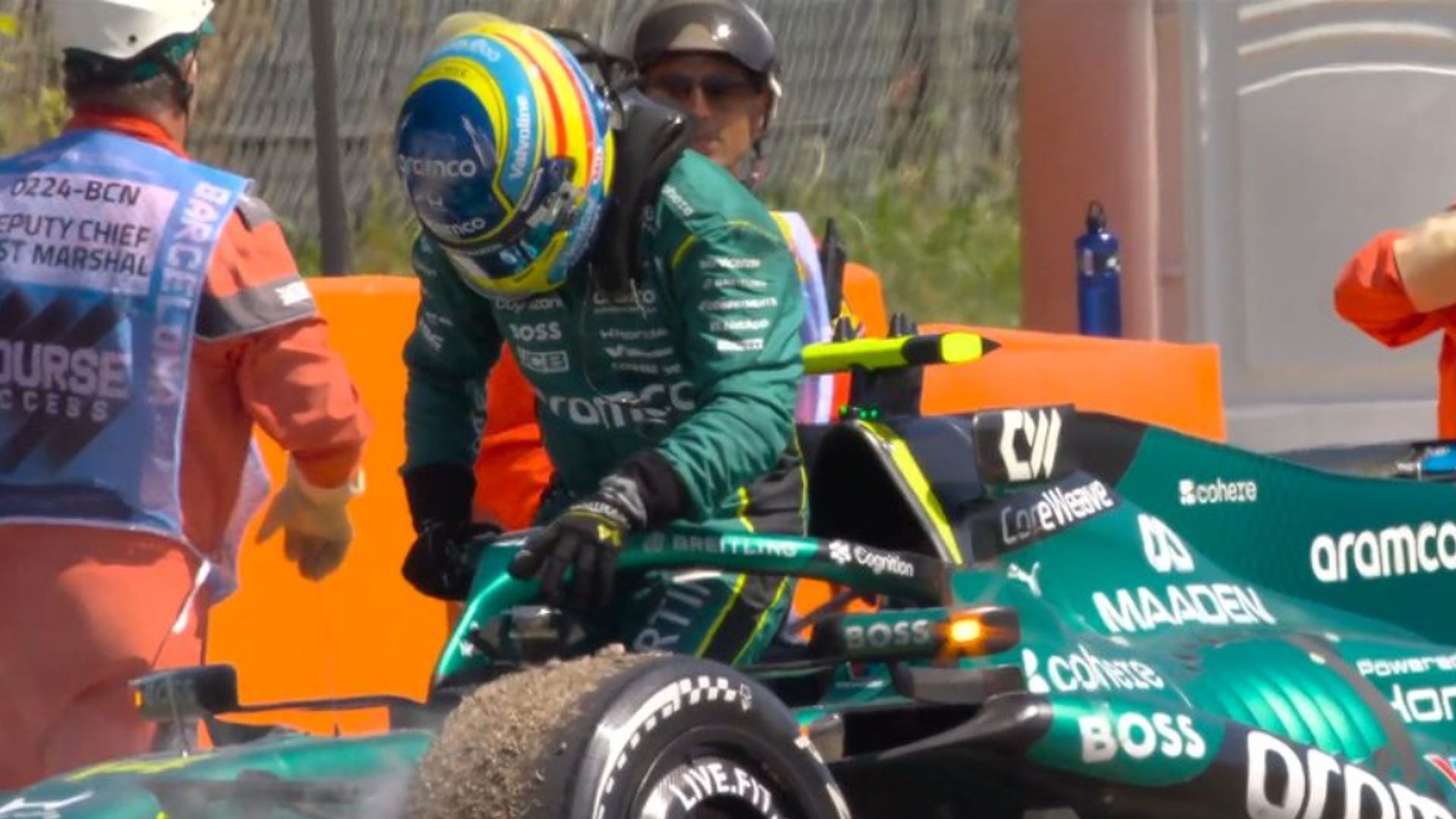Fernando Alonso, en Montmeló Fernando Alonso, en Montmeló