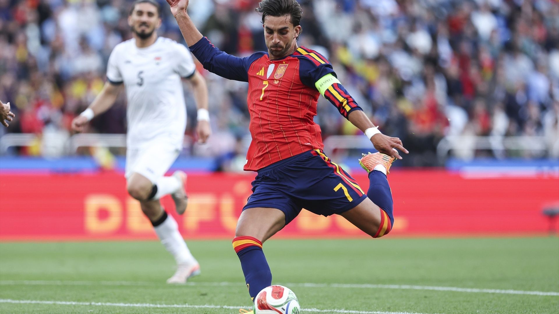 Ferran Torres, en un partido con la selección