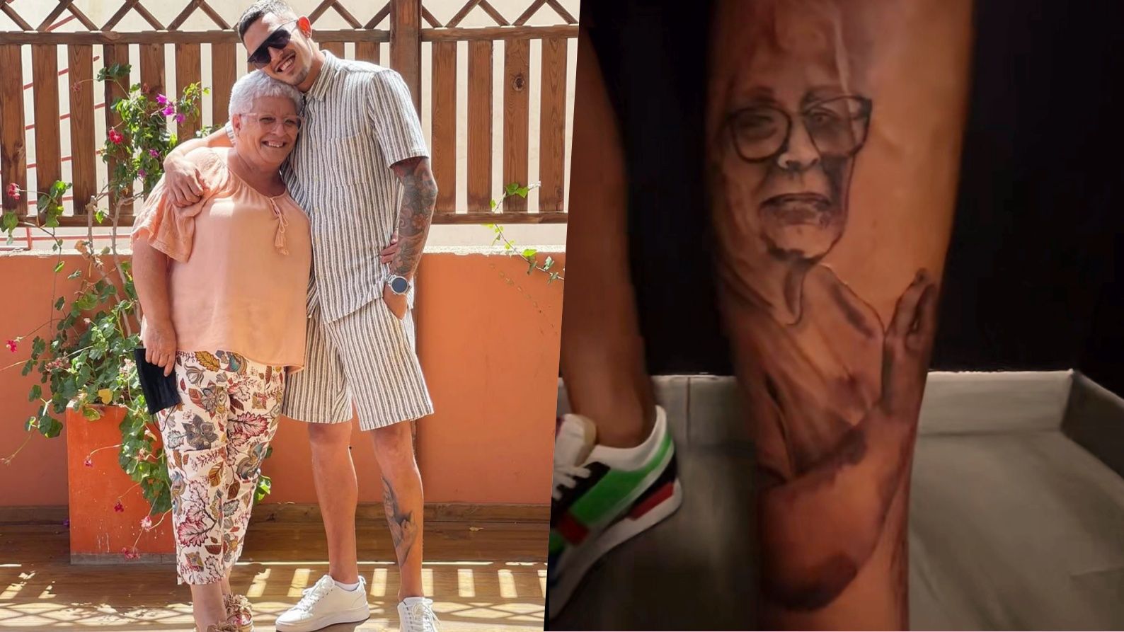 Atamán está muy unido a su abuela y la lleva tatuada