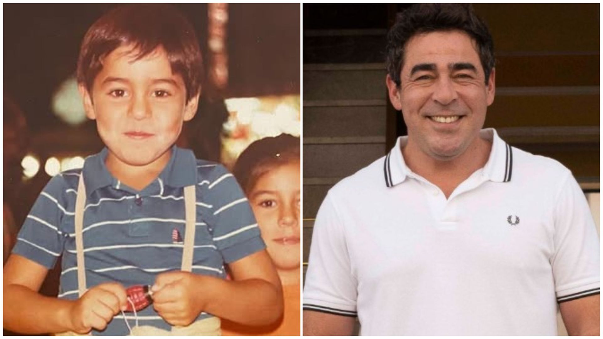 Chiapella, de pequeño y en la actualidad Chiapella, de pequeño y en la actualidad