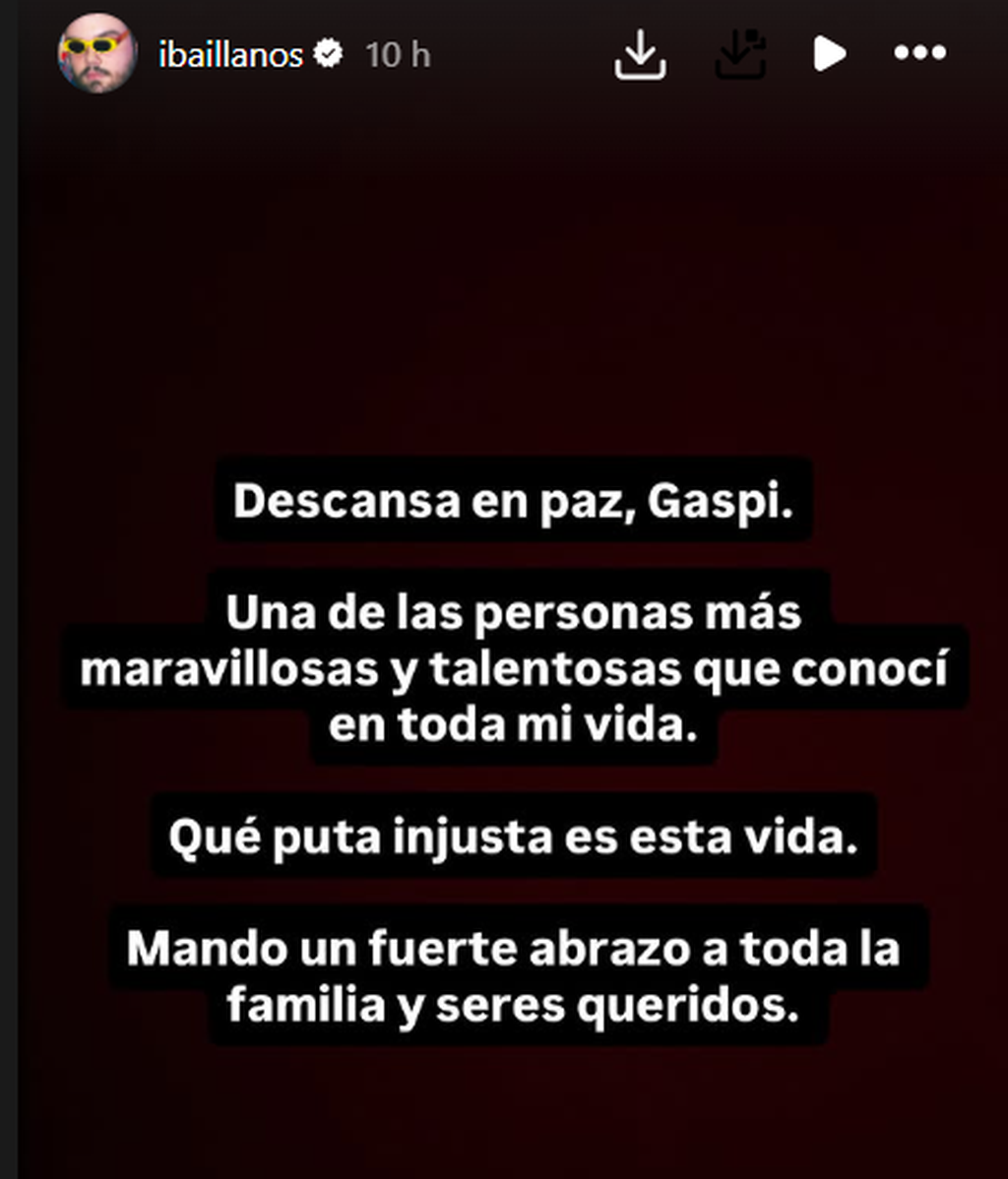 El mensaje de Ibai Llanos tras la muerte de Gaspi