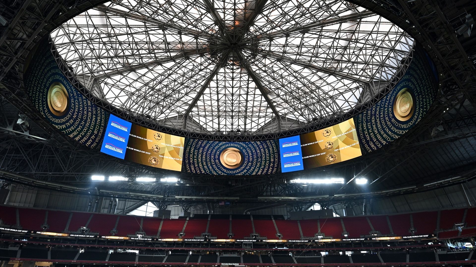 La cubierta del Mercedes Benz Stadium, estadio de Atalanta para el Mundial 2026