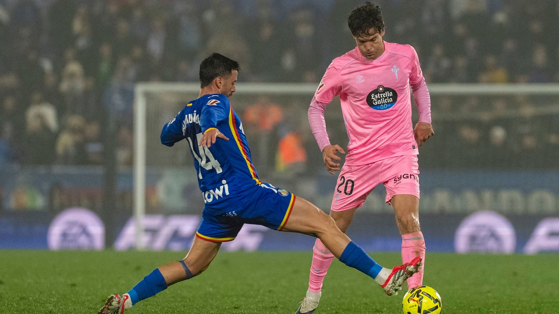 Lance de juego en el Getafe-Celta