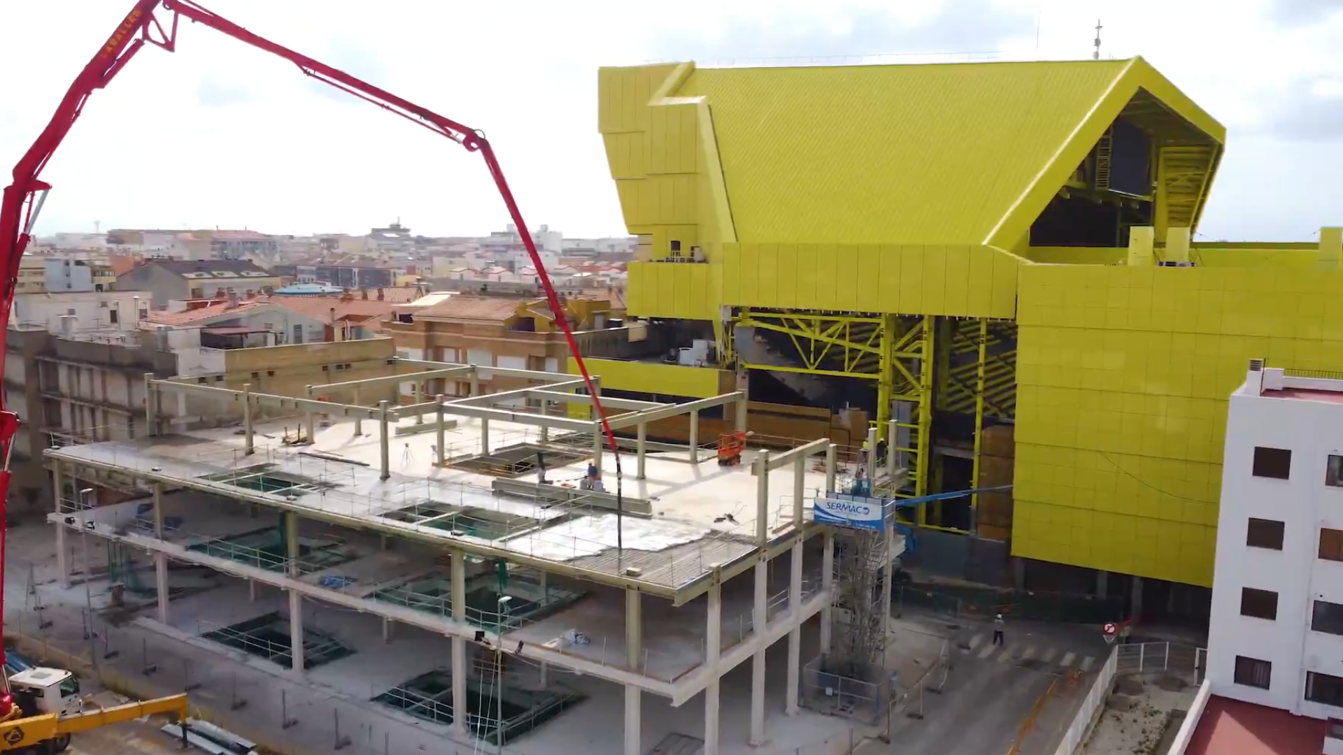Obras enb el Estadio de La Cerámica