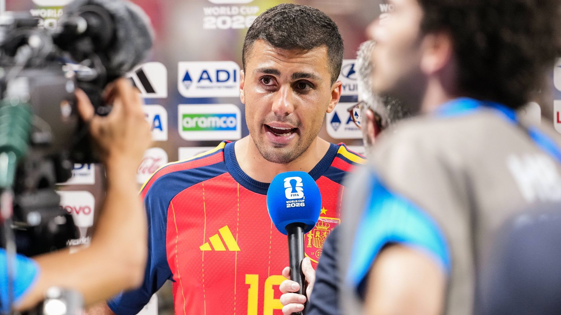 Rodri, hablando con la prensa tras el debut de España contra Cabo Verde Rodri, hablando con la prensa tras el debut de España contra Cabo Verde