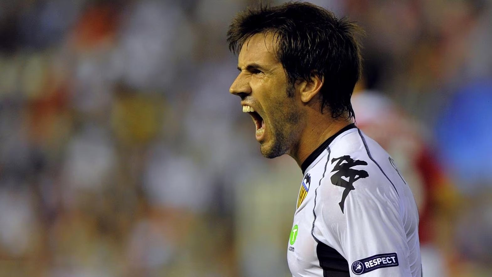 Albelda durante uno de sus partidos con el Valencia